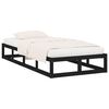 vidaXL Cadre de lit sans matelas noir 90x200 cm bois massif