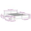 vidaXL Cadre de lit sans matelas blanc 150x200 cm bois de pin massif