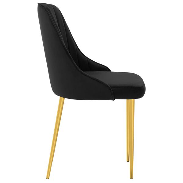 vidaXL Chaises &agrave; manger lot de 2 noir velours
