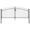vidaXL Porte Double WOERDEN 299,5 x 199,5 cm Acier Gris Verrouillable