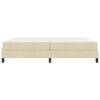 vidaXL Lit &agrave; ressorts avec matelas Cr&egrave;me 200 x 200 cm tissu