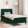 vidaXL Cadre de lit avec matelas Vert fonc&eacute; 100 x 200 cm Velours