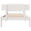 vidaXL Cadre de lit sans matelas blanc 75x190 cm bois de pin massif