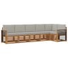 vidaXL Ensemble de canap&eacute;s d'ext&eacute;rieur 6 pc Gris Naturel et Clair