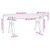 vidaXL Table basse cadre en Y 110x40x45,5 cm bois de pin massif acier