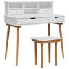 vidaXL Ensemble de Coiffeuse FAUSKE 3 pcs Blanc 100 x 50 x 103,5 cm