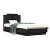 vidaXL Cadre de lit avec LED sans matelas noir 90x200 cm