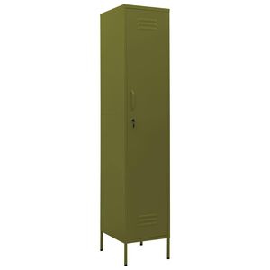 vidaXL Armoire &agrave; casiers Vert olive 35x46x180 cm Acier
