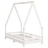 vidaXL Cadre de lit pour enfant blanc 70x140 cm bois de pin massif
