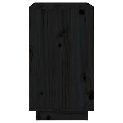 vidaXL Armoire à vin Noir 55,5x34x61 cm Bois de pin massif