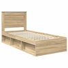 vidaXL Cadre de lit avec t&ecirc;te de lit Sonoma 90 x 190 cm Pin massif