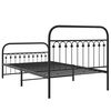 vidaXL Cadre de lit m&eacute;tal sans matelas avec pied de lit noir 107x203cm
