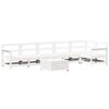 vidaXL Salon de jardin 7 pcs blanc bois de pin massif