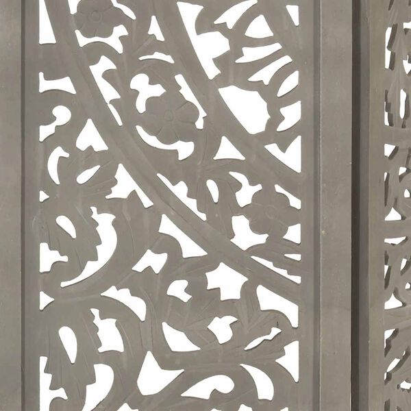 vidaXL Cloison de s&eacute;paration 3 panneaux Gris 120x165 cm Bois manguier