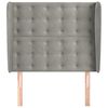 vidaXL T&ecirc;te de lit avec oreilles Gris clair 103x23x118/128 cm Velours