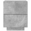 vidaXL Armoires de chevet et lumi&egrave;res LED 2 pcs gris b&eacute;ton