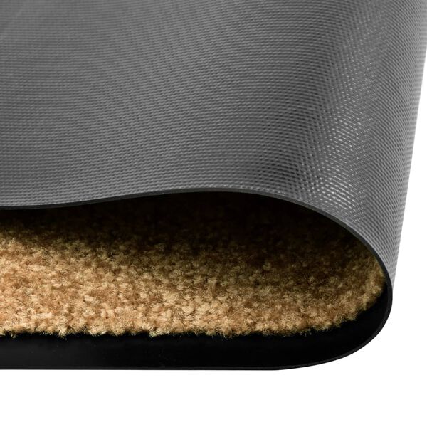 vidaXL Paillasson lavable Cr&egrave;me 60x90 cm