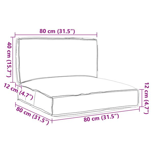 vidaXL Set de coussins de palette 2 pcs Anthracite Tissu Oxford