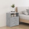 vidaXL Table de chevet Gris b&eacute;ton 50x32x60 cm