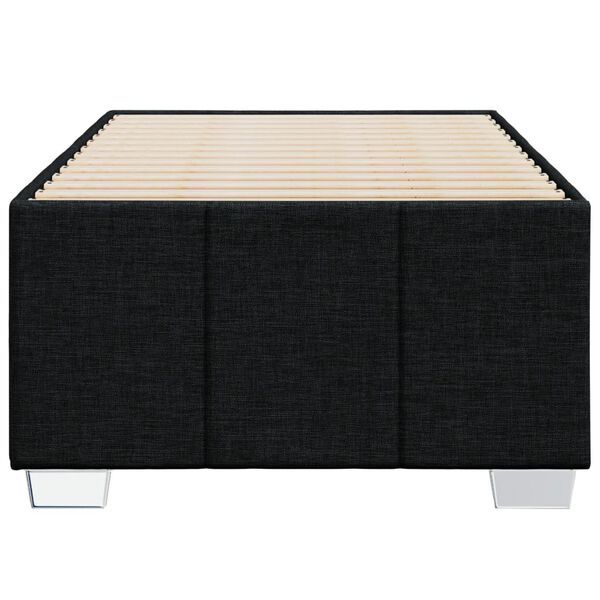vidaXL Cadre de lit sans matelas noir 90x190 cm tissu