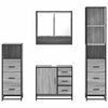 vidaXL Ensemble de meubles de salle de bain 4 pcs sonoma gris