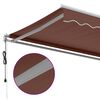 vidaXL Auvent r&eacute;tractable automatique marron 450x350 cm