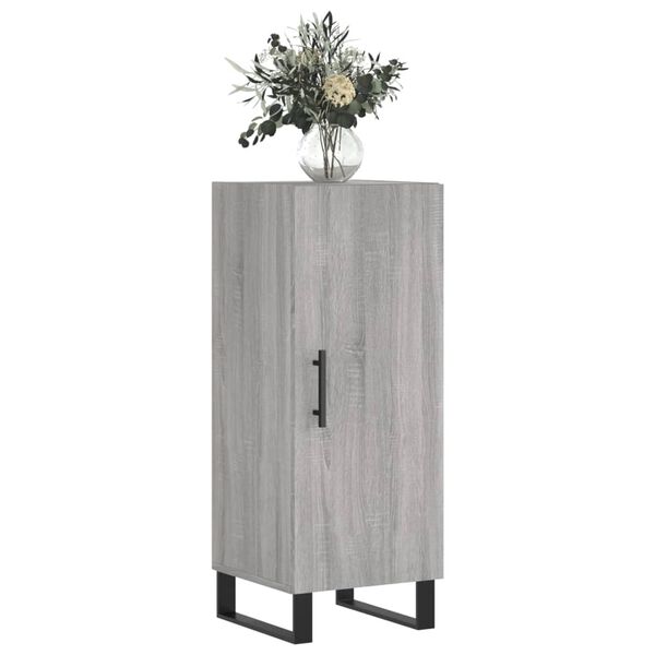 vidaXL Buffet Sonoma gris 34,5x34x90 cm Bois d'ing&eacute;nierie