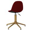 vidaXL Chaises pivotantes &agrave; manger lot de 2 Rouge bordeaux Velours