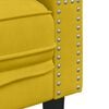 vidaXL Canap&eacute; Chesterfield avec traversins 3 places jaune velours