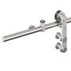 vidaXL Kit fixation porte coulissante 200 cm Acier inoxydable Argent&eacute;