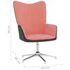vidaXL Chaise de relaxation Rose Velours et PVC