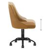 vidaXL Chaise pivotante de bureau Marron Velours