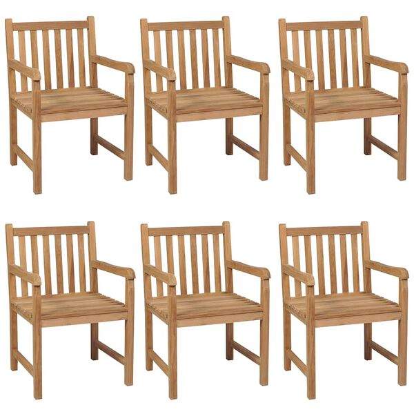 vidaXL Ensemble de salle &agrave; manger de jardin 7 pi&egrave;ces 140 x 80 cm en bois de teck massif