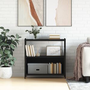 vidaXL Biblioth&egrave;que noir 80x30x78,5 cm bois d'ing&eacute;nierie et fer