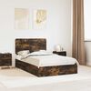 vidaXL Lit de Rangement Ch&ecirc;ne fum&eacute; 135 x 190 cm Bois d'ing&eacute;nierie