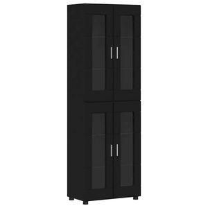 vidaXL Haut Armoire FLORIN 60 x 35 x 182 cm Noir Bois d'ing&eacute;nierie