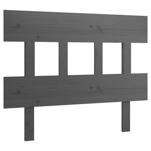 vidaXL T&ecirc;te de lit Gris 103,5x3x81 cm Bois massif de pin