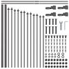 vidaXL Cl&ocirc;ture de jardin 7 pcs Gris 170 x 140 cm
