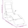 vidaXL Chaises longues pliables lot de 2 cr&egrave;me textil&egrave;ne et acier