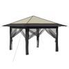vidaXL Abri de jardin avec 4 parois 3,3 x 3,3 m Cr&egrave;me et Anthracite