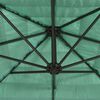 vidaXL Parasol de jardin avec m&acirc;t en acier vert 268x268x226 cm