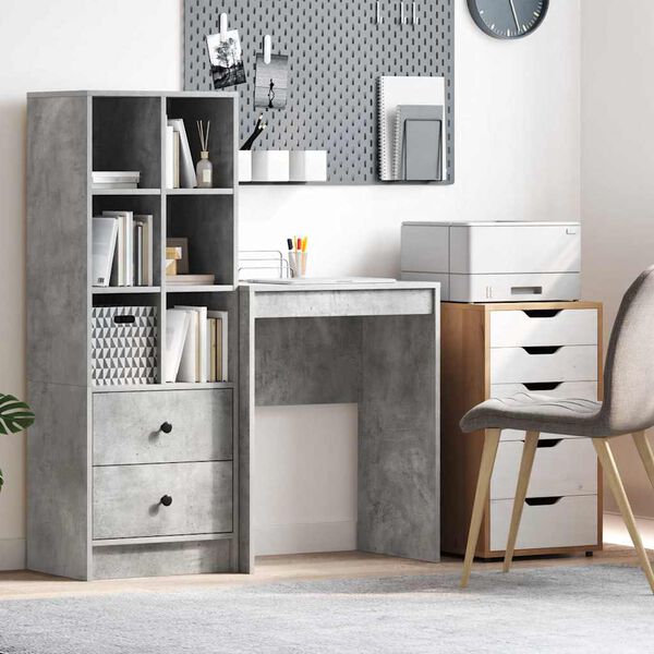 vidaXL Bureau Gris b&eacute;ton 60 x 40 x 76 cm