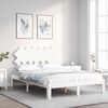 vidaXL Cadre de lit sans matelas blanc bois de pin massif