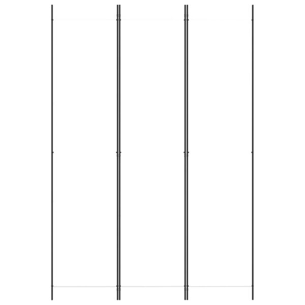 vidaXL Cloison de s&eacute;paration 3 panneaux Blanc 150x220 cm Tissu