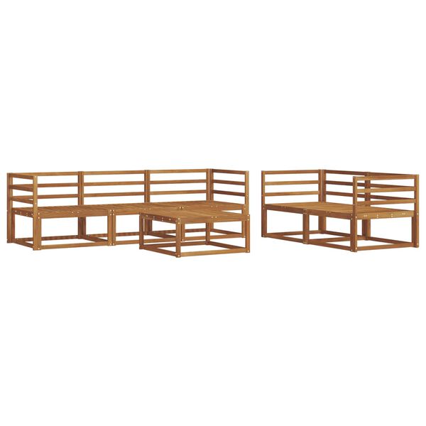 vidaXL Ensemble de canap&eacute;s d'ext&eacute;rieur 6 pcs Naturel et Cr&egrave;me