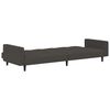 vidaXL Canap&eacute;-lit &agrave; 2 places avec tabouret Gris fonc&eacute; Tissu microfibre