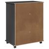 vidaXL Cabinet roulant Gris 63,5 x 39 x 79 cm Bois de Pin Massif