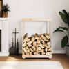vidaXL Porte-bûches avec roulettes 76,5x40x108 cm bois massif de pin