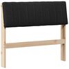 vidaXL T&ecirc;te de lit capitonn&eacute;e Noir 90 cm Pin massif