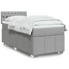 vidaXL Sommier &agrave; lattes de lit avec matelas Gris clair 90x200 cm Tissu